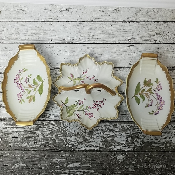 Vintage Porcelain nut dish & tray set - Picture 8 of 8